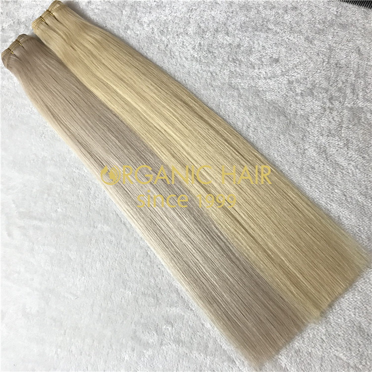 Hair extensions to order--The human weft hair extensions C7